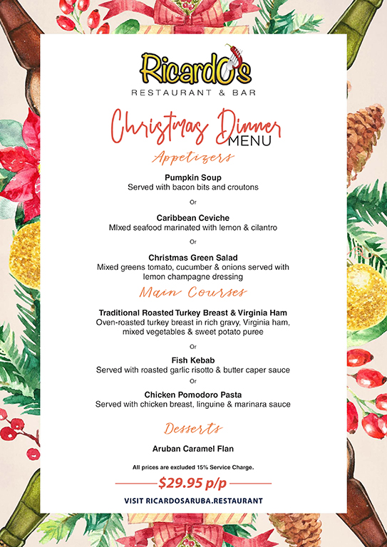Xmas menu