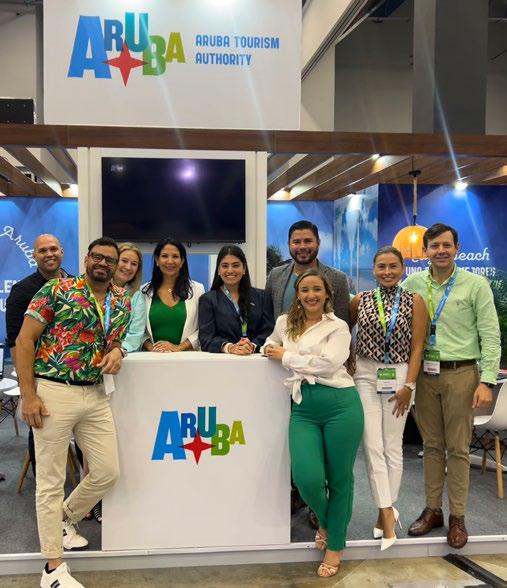 Aruba at FIEXPO Trade Show in Panama featuring a vibrant booth and key partnerships