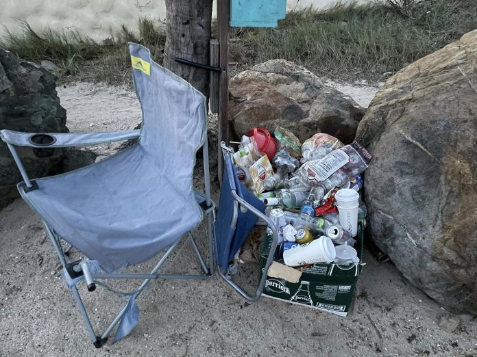 Community cleanup effort at Boca Catalina Beach in Aruba