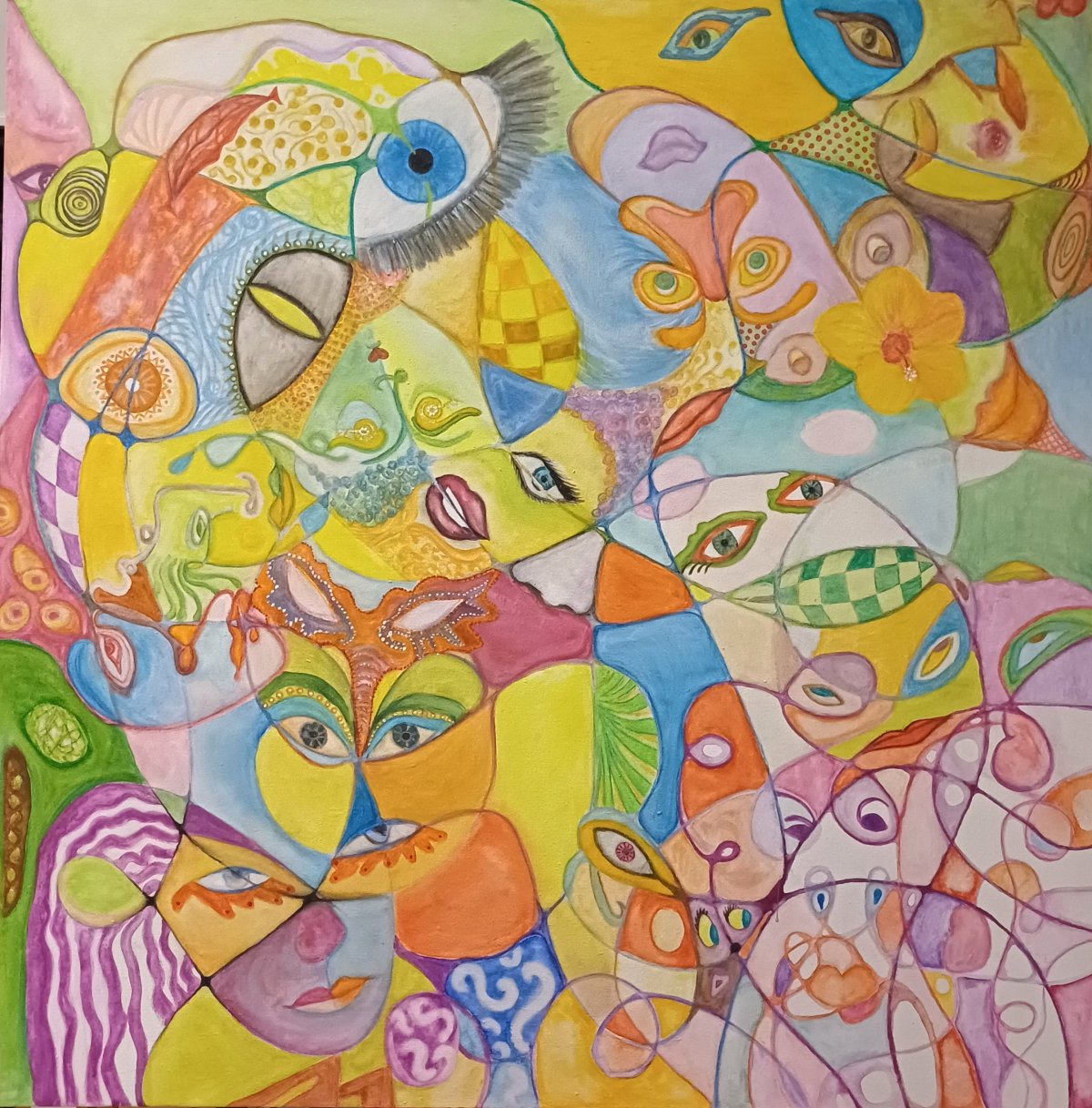 Various artworks showcased at the Faces of Art exhibition