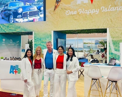 vibrant Aruba booth at IMEX America