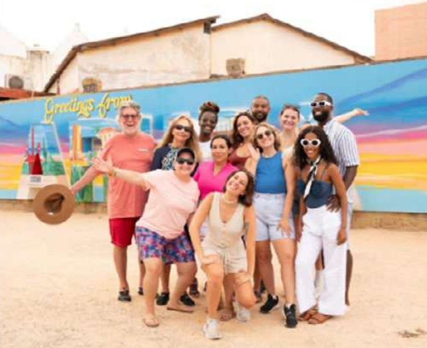 Couples enjoying a sunset cocktail hour at Radisson Blu Aruba