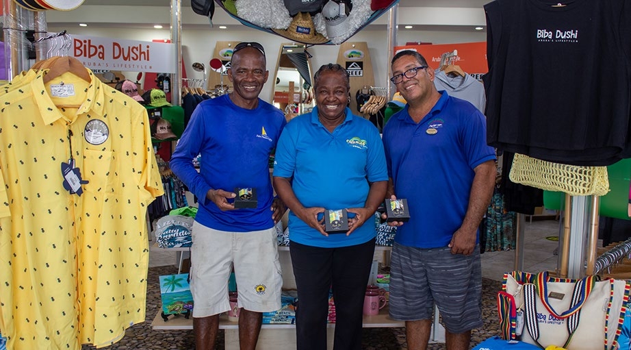 De Palm Tours cleaners receiving gifts during Cleaner Appreciation Week.