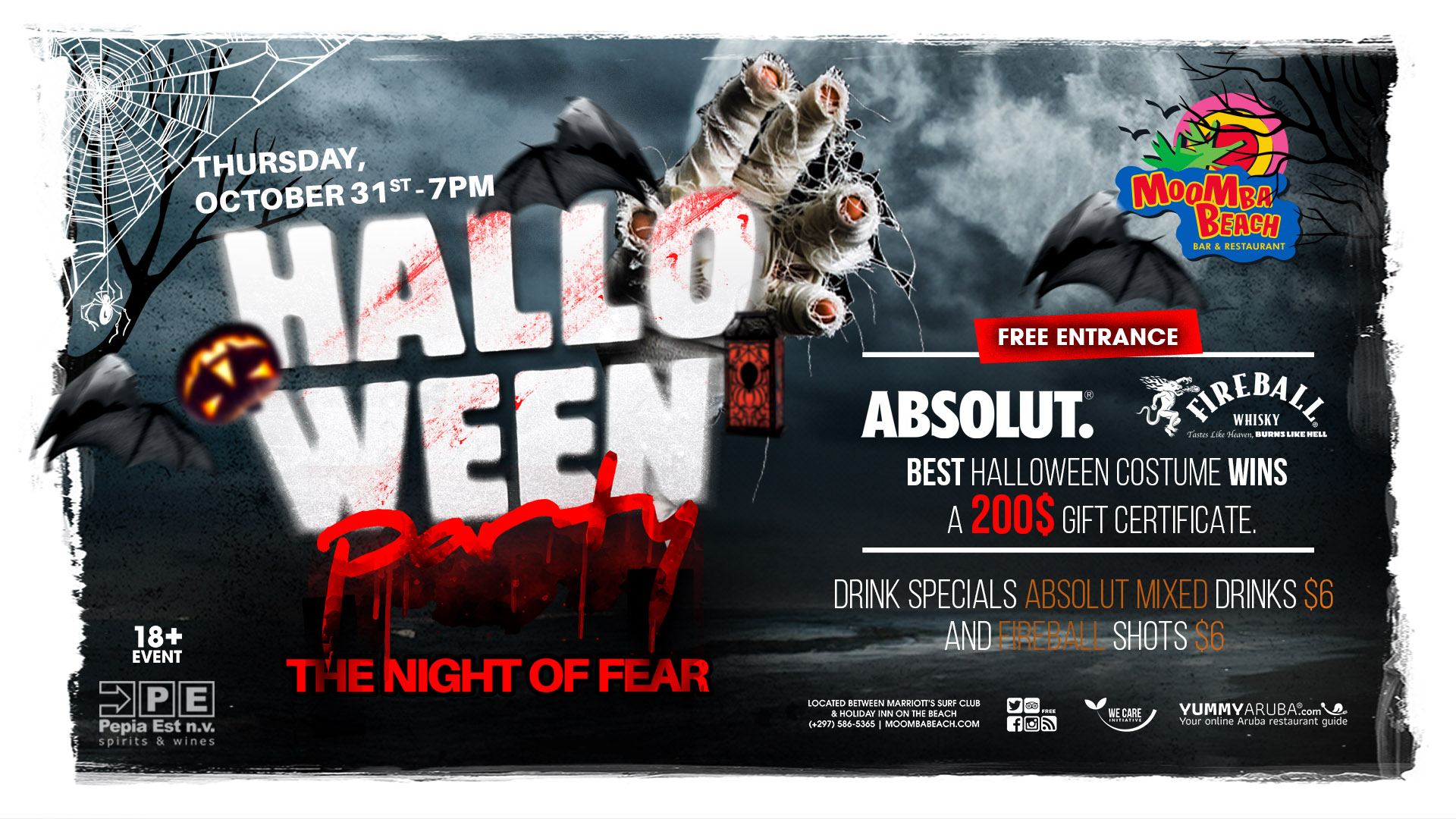 Halloween Party Night of Fear with costumes