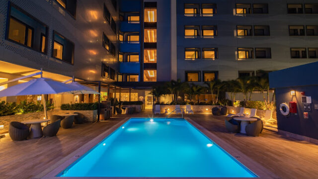 Hyatt Place Aruba Airport night view