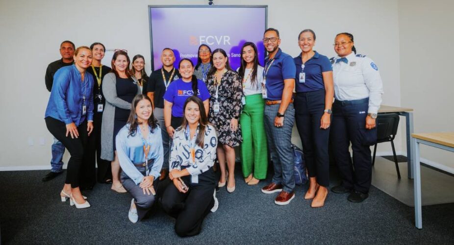 Volunteers participating in the beach