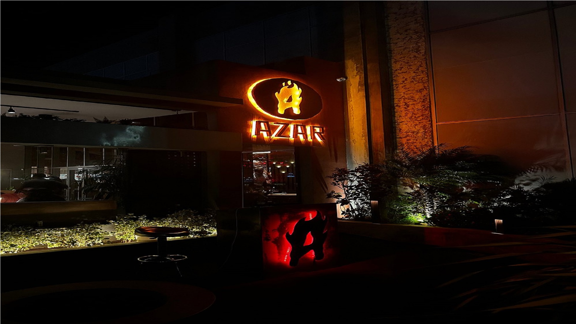 AZAR Open Fire Cuisine night view