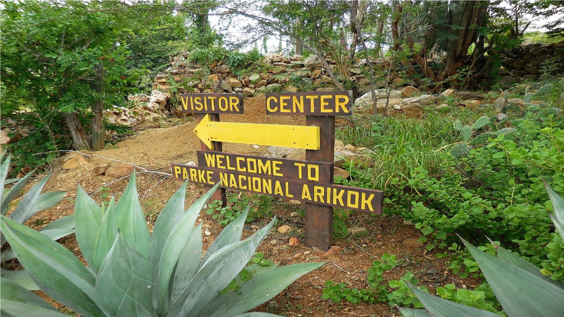 Arikok National Park signage at entrance