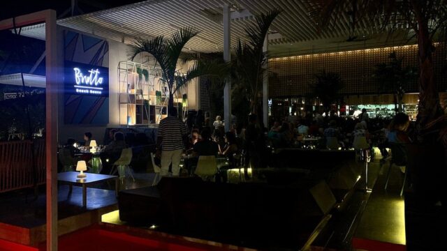 Brutto Beach House night view