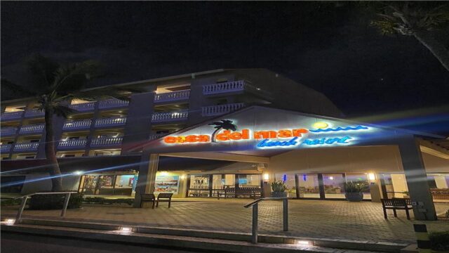 Casa del Mar Beach Resort night view