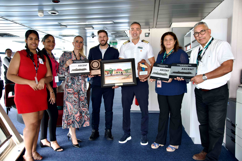 Celebrity Ascent cruise ship docked in Aruba