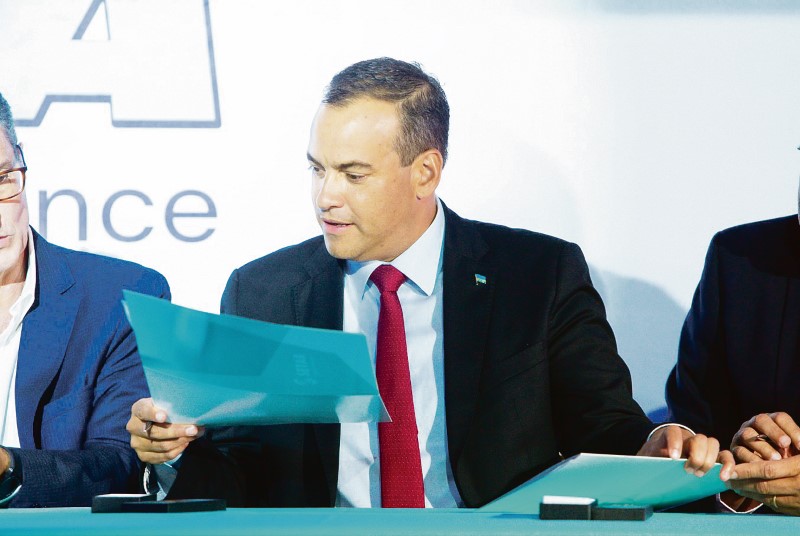 Illustration of a submarine cable being installed under the sea.