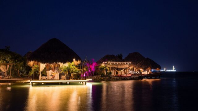 ocean villa night view view