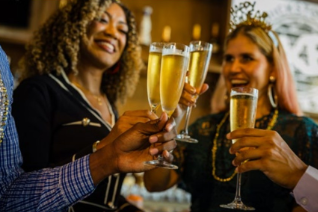 Specialty cocktails and snacks at Embassy Suites Aruba holiday cocktail reception