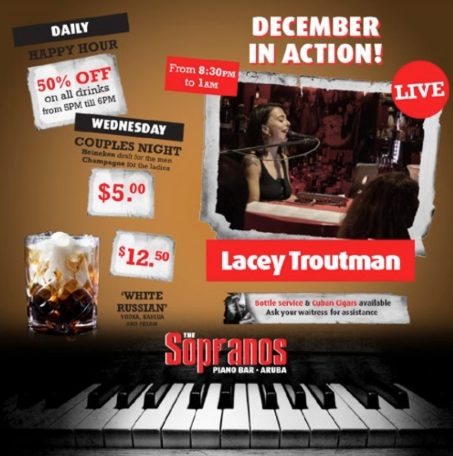 Lacey Troutman performing live at The Sopranos Piano Bar