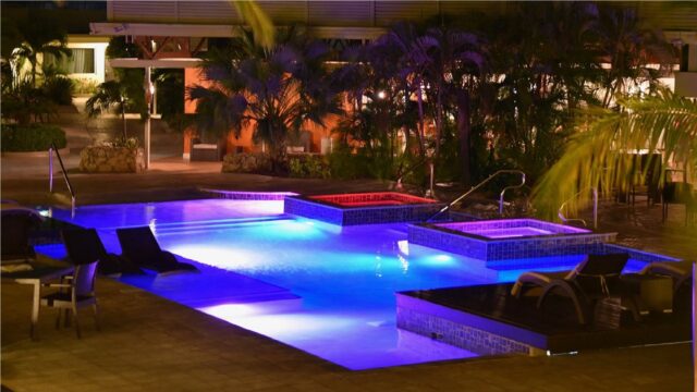 Talk of the Town Hotel and Beach Club pool night view