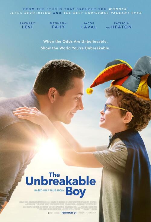 Official poster of The Unbreakable Boy featuring Zachary Levi and Jacob Laval