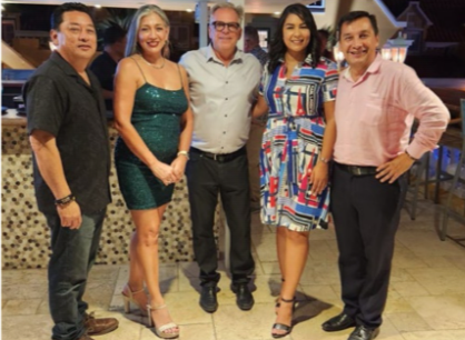 ATSA board members and partners celebrating the New Year at Horizon Lounge.