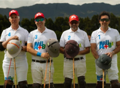 Aruba's promotional booth at the Andrés Herrera Youth Polo Cup in Bogotá