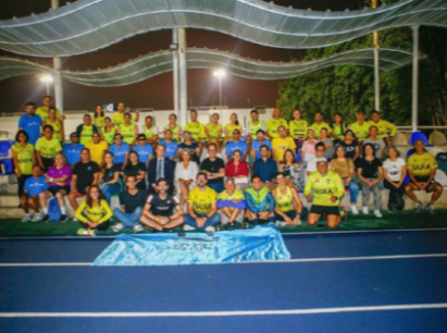 Aruba Tourism Authority receiving an award for its commitment to inclusive sports.