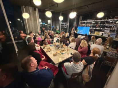 Travel agents learning about Aruba at the Hyatt Event in Manchester.