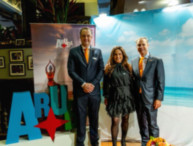 Aruba booth and giveaway at King’s Day celebration in Lima, Peru