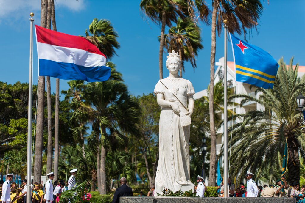 Aruba Tourism Authority presenting interactive stand at King's Day celebration in Colombia
