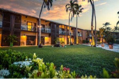 Yoga pavilion and spa area at Manchebo Beach Resort, promoting wellness in Aruba