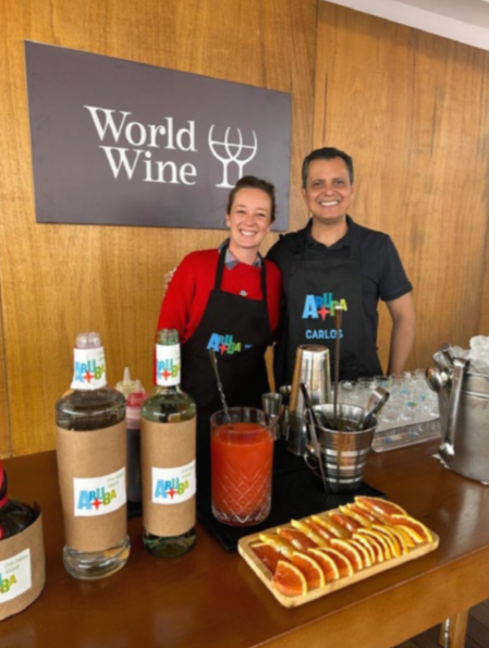 Aruba’s colorful stand with food and cocktail tastings at Taste São Paulo Festival 2025