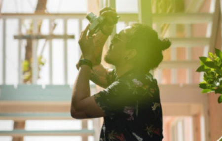 Guests float during a sunset ocean sound bath hosted by Boardwalk Hotel Aruba