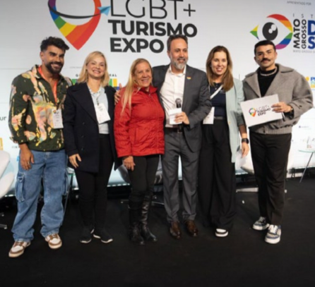 Aruba’s booth at LGBT+ Turismo Expo in São Paulo promoting LGBTQ+ inclusion