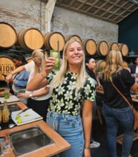Travel agents learning about rum production on Aruba distillery tour
