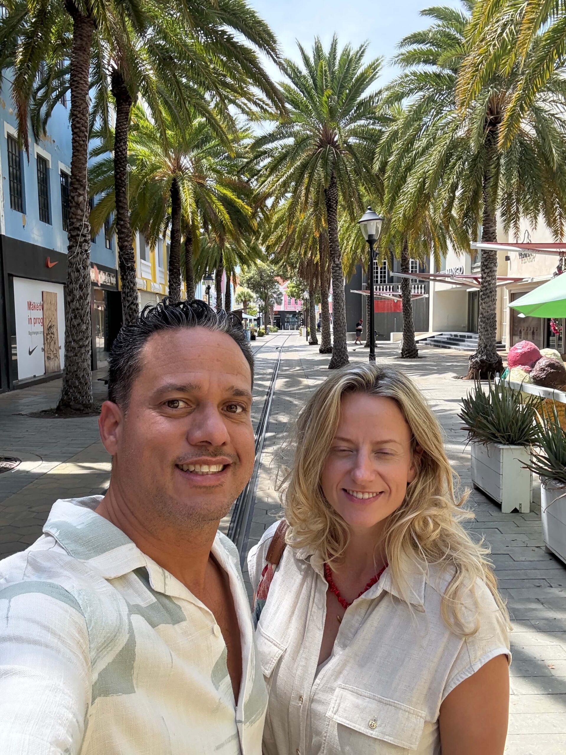 JZ Realty Aruba founders at Main Street Oranjestad