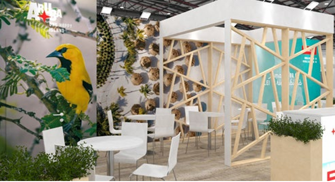 Sunset view at Amsterdam Manor Beach Resort Aruba sea and palm trees