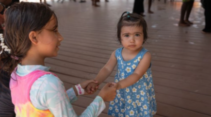 Children enjoying Splash Park at De Palm Island Family Day