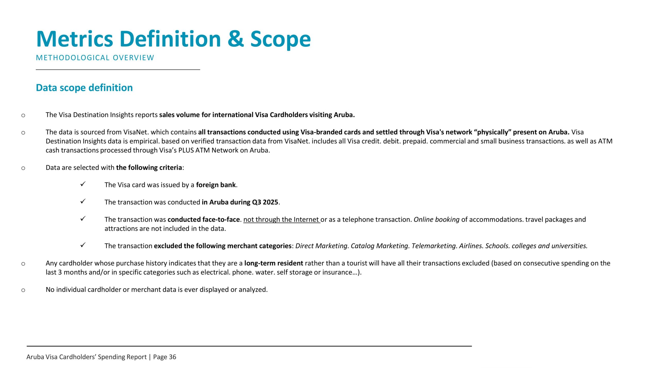 Metrics Definition & Scope