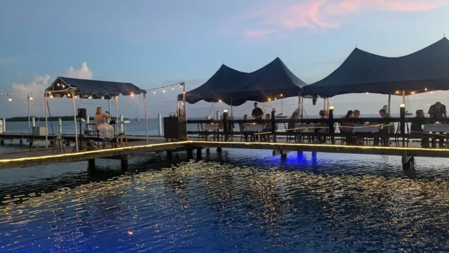 Romantic Overwater Tables at Pinchos Aruba