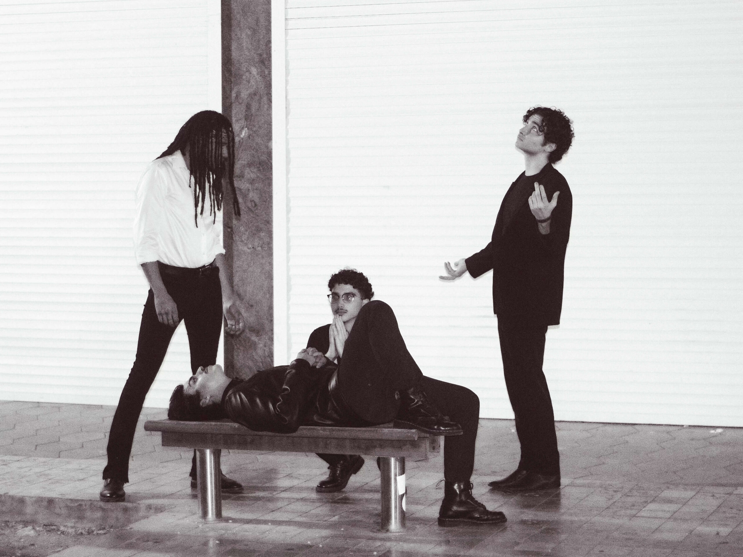 activemirror band members posing together representing Aruba’s alternative music scene