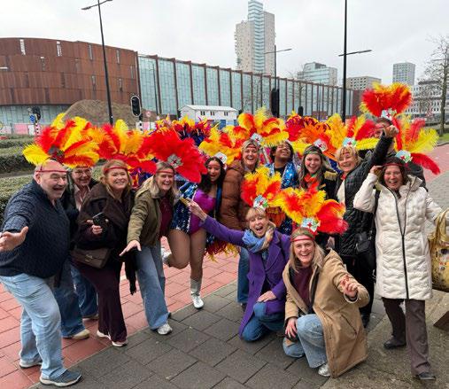 Group celebrating Aruba Carnival cultural connection in the Netherland
