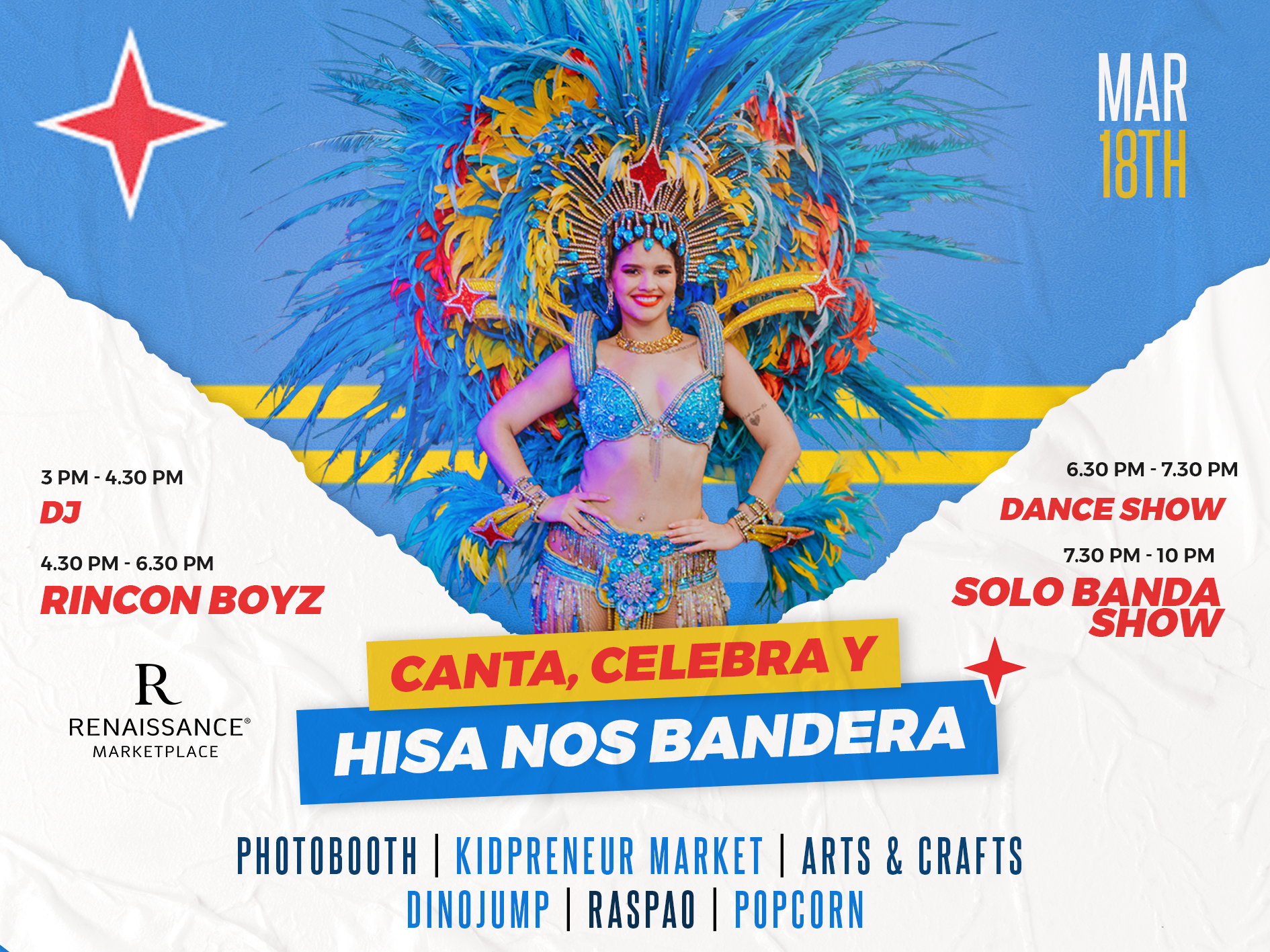 Dia di Himno y Bandera Celebration at Renaissance Marketplace Aruba