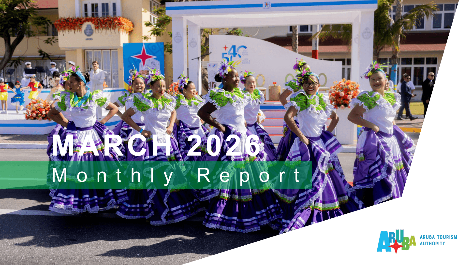 Tourists enjoying Aruba beach during March 2026 tourism growth