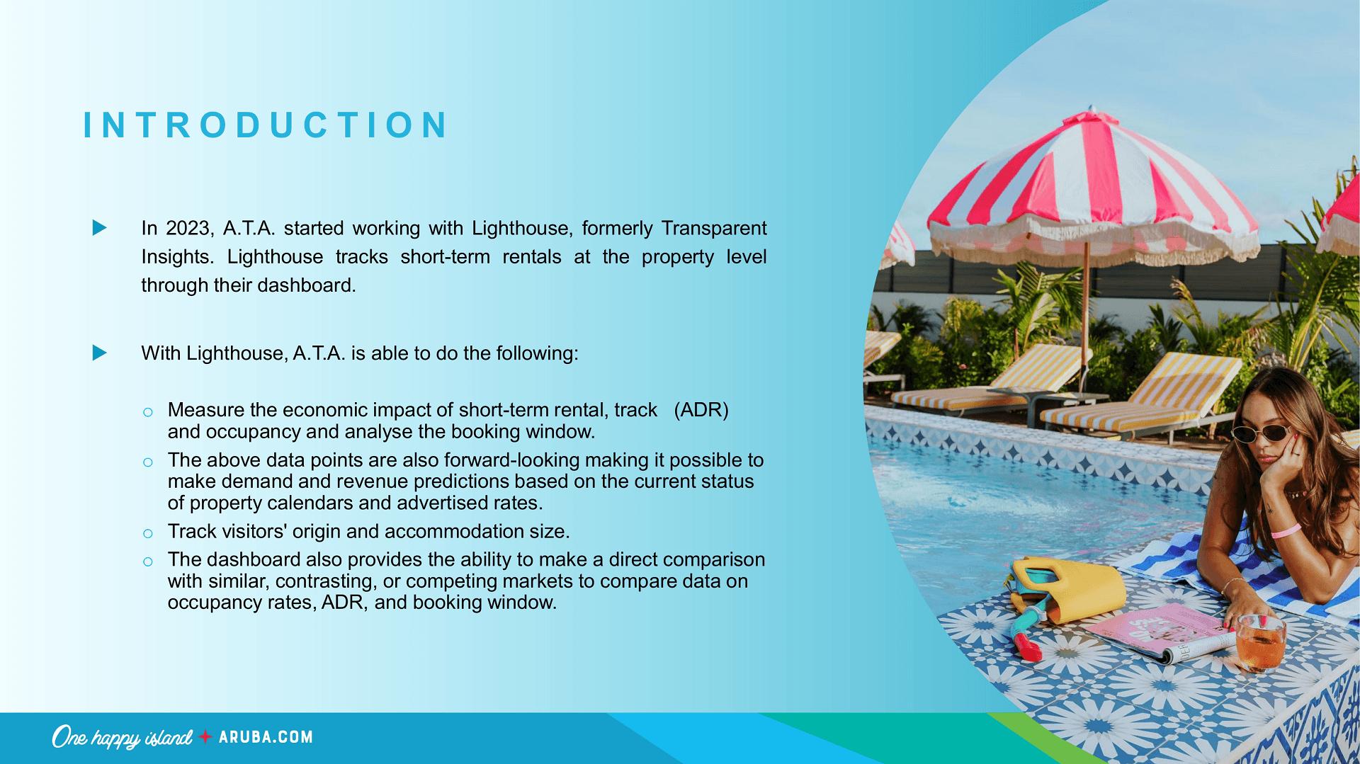 Overview of vacation rental data tracking and analytics Aruba tourism authority report