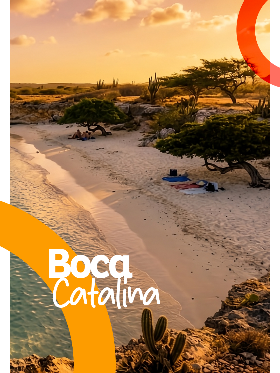 Peaceful sunset at Boca Catalina Aruba