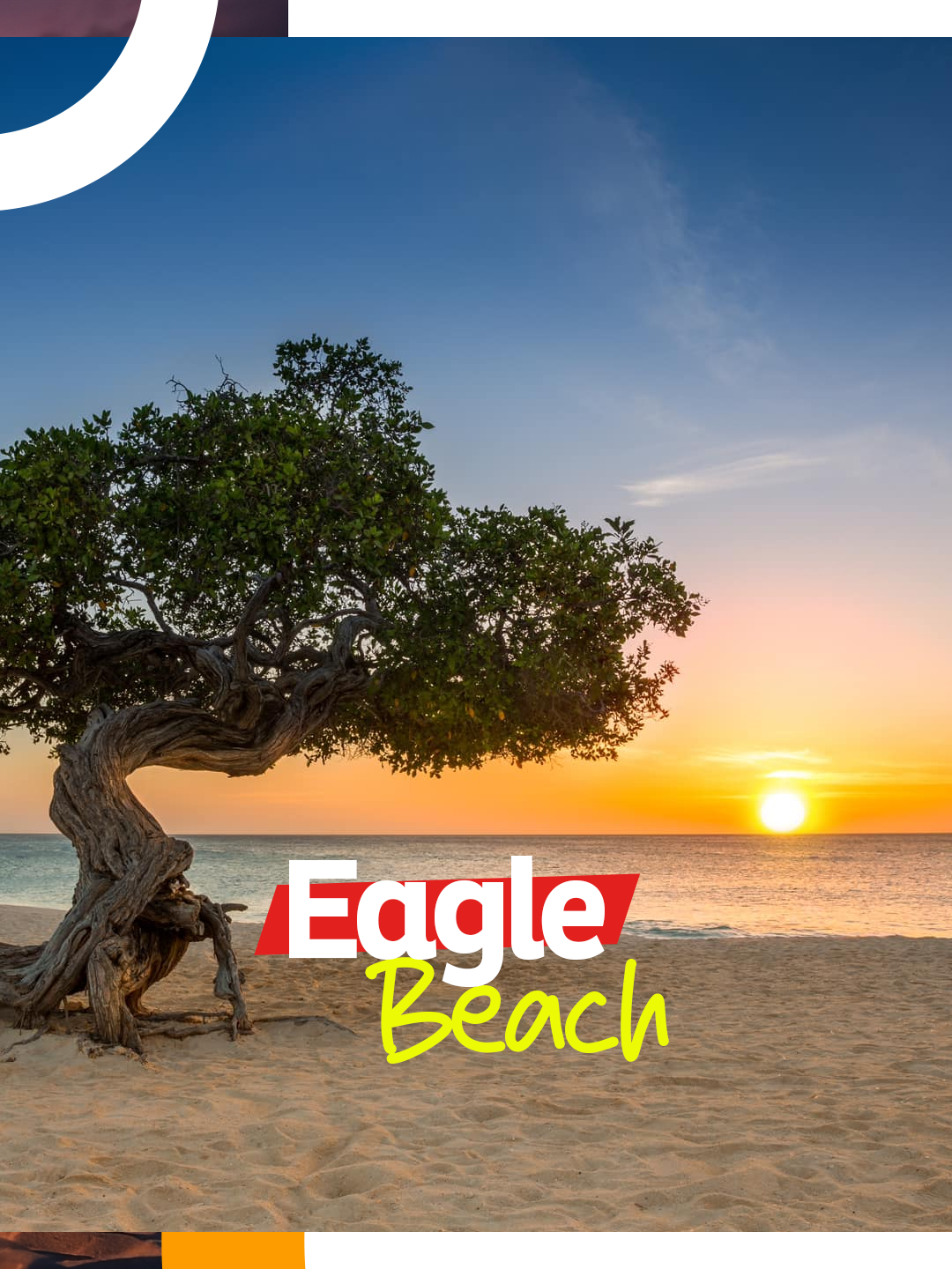 Stunning sunset view at Eagle Beach Aruba