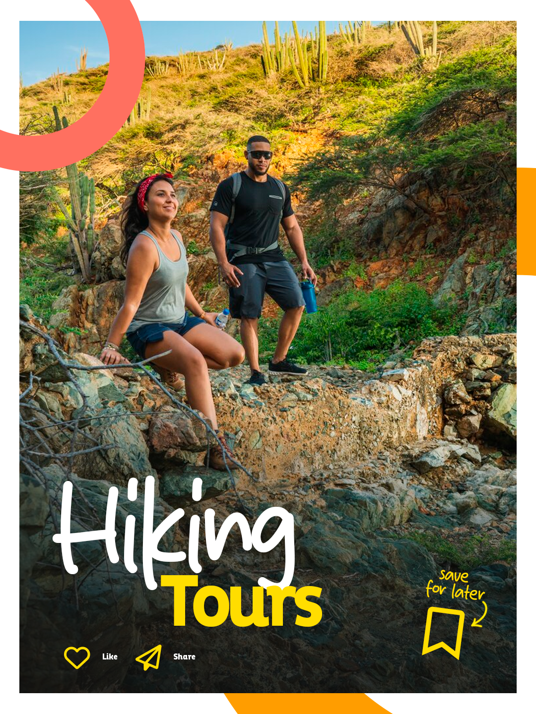 Hiking trail view in Arikok National Park Aruba