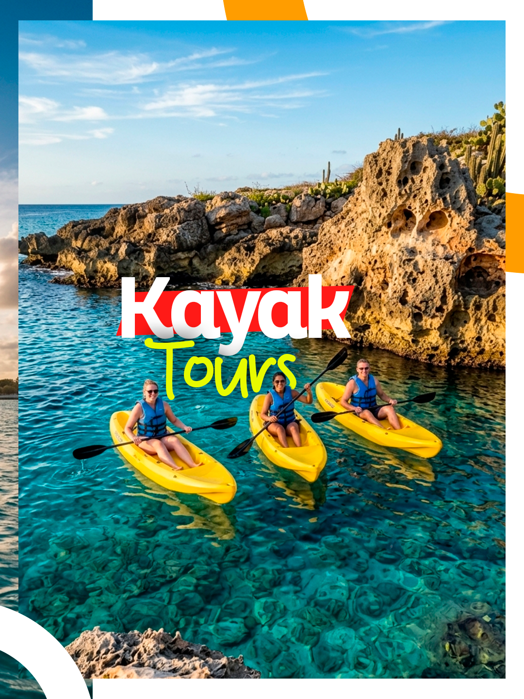 Scenic kayaking experience in Aruba clear waters