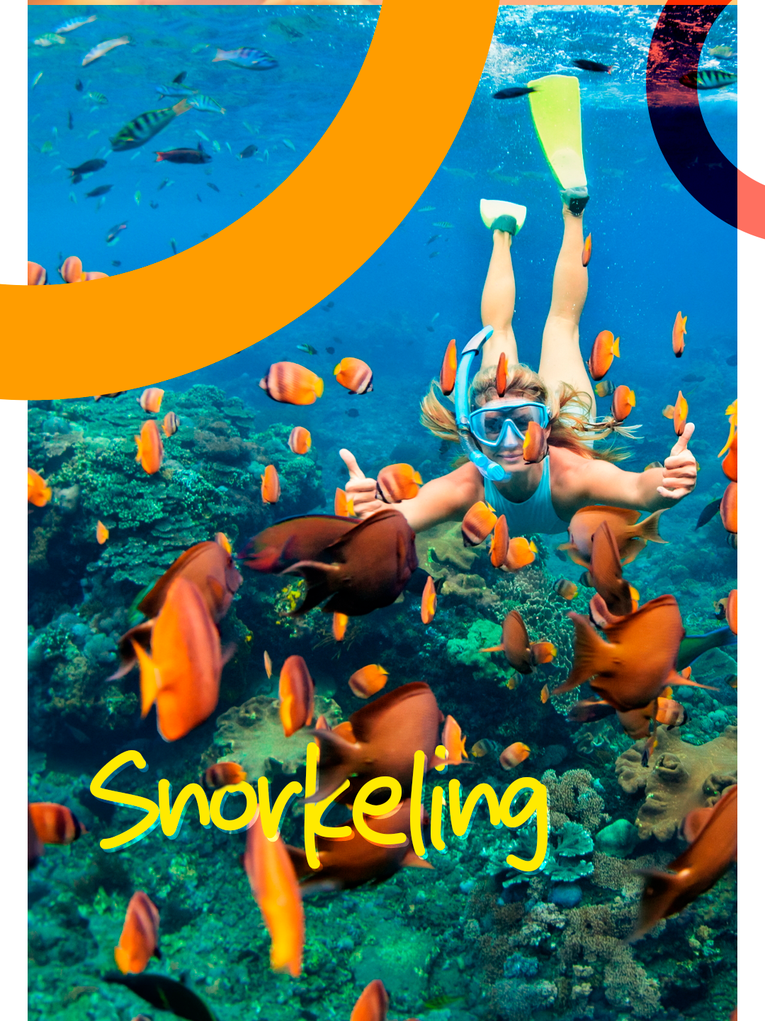Snorkeling with tropical fish in Aruba